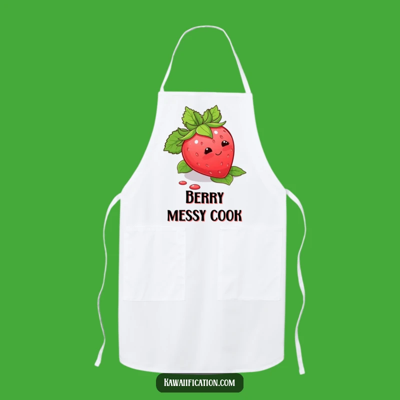 Funny Strawberry Trip Apron: Blushing Fruit Kitchen Wear for a Hilarious Chef Gift