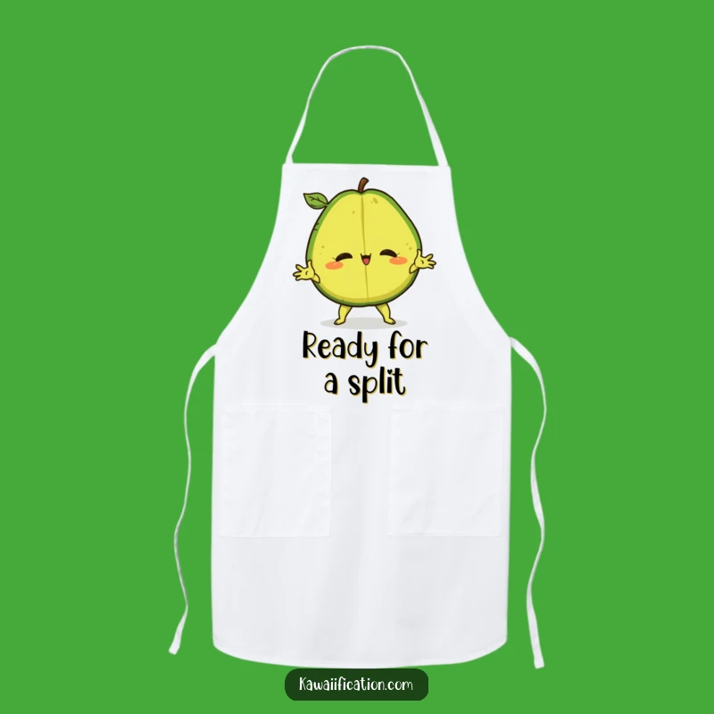 Funny Avocado Split Apron: Confident Fruit Kitchen Wear for a Hilarious Chef Gift
