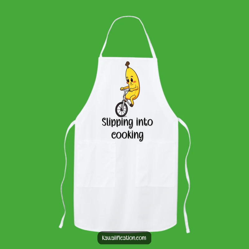 Funny Banana Unicyclist Apron: Cook Up Laughs in the Kitchen
