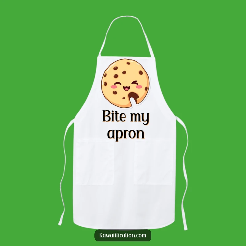 Funny Cookie Bite Apron: Bake with a Smirk Using This Humorous Kitchen Essential