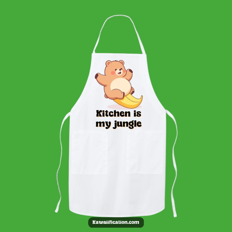 Funny Bear Banana Slip Apron: Cook Up Laughs with this Hilarious Kitchen Accessory