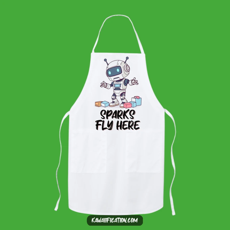 Funny Clumsy Robot Apron: Protect your clothes with this hilarious, kitchen-disaster-ready design!