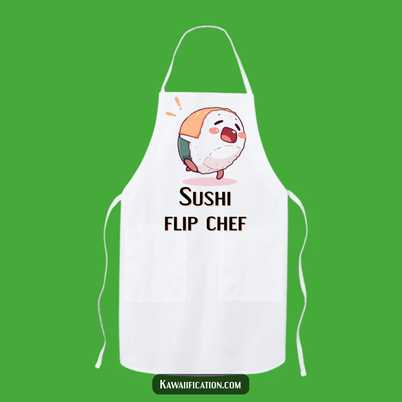 Funny Sushi Backflip Apron: Hilarious Kitchen Wear for Surprise Chefs
