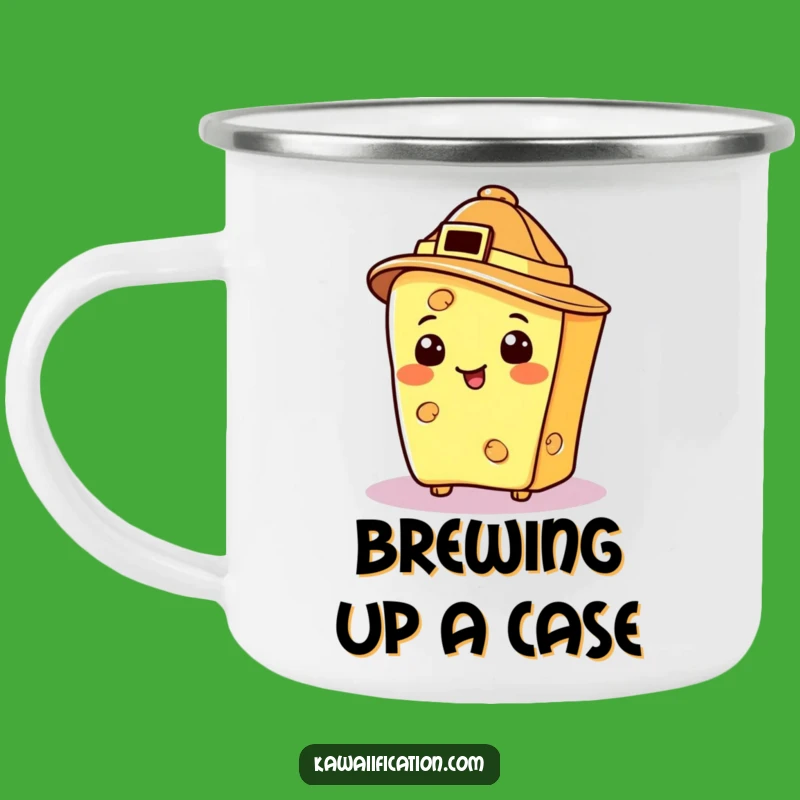 Funny Detective Cheese Camping Mug: Solve S'mores Mysteries with This Humorous Outdoor Cup
