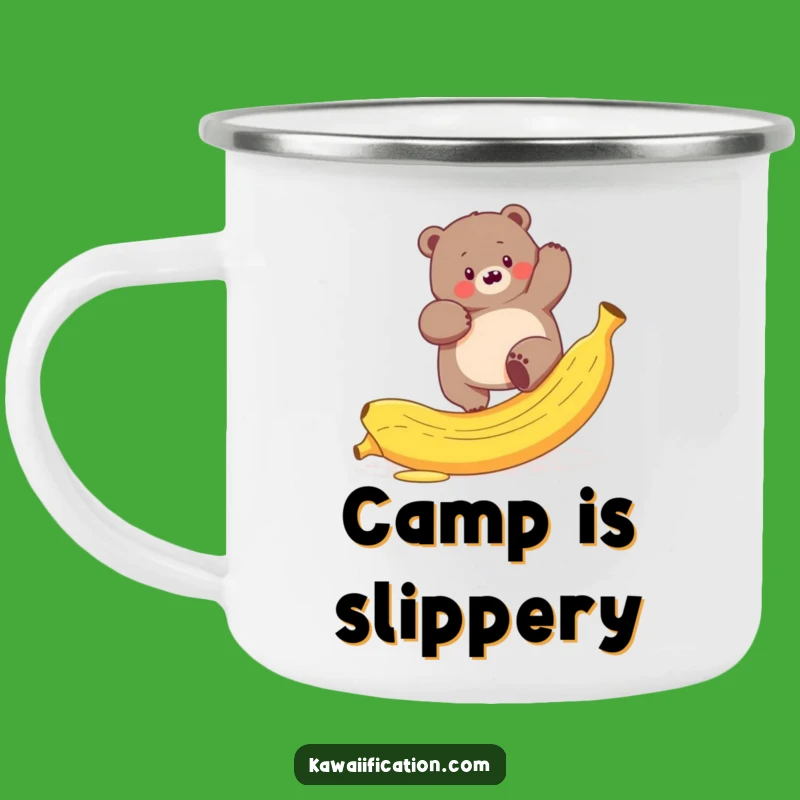 Funny Bear Slip Campfire Mug - Hilarious Outdoor Gift for Nature Lovers