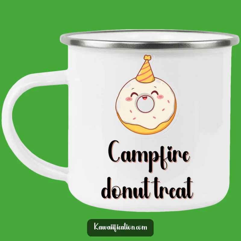 Funny Outdoor Donut Party Camping Mug: Adventure Fuel with Sweet Vibes