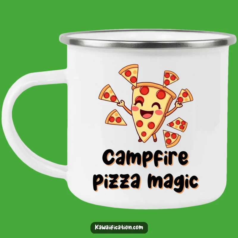 Funny Pizza Campfire Mug - Hilarious Outdoor Gift for Pizza Lovers