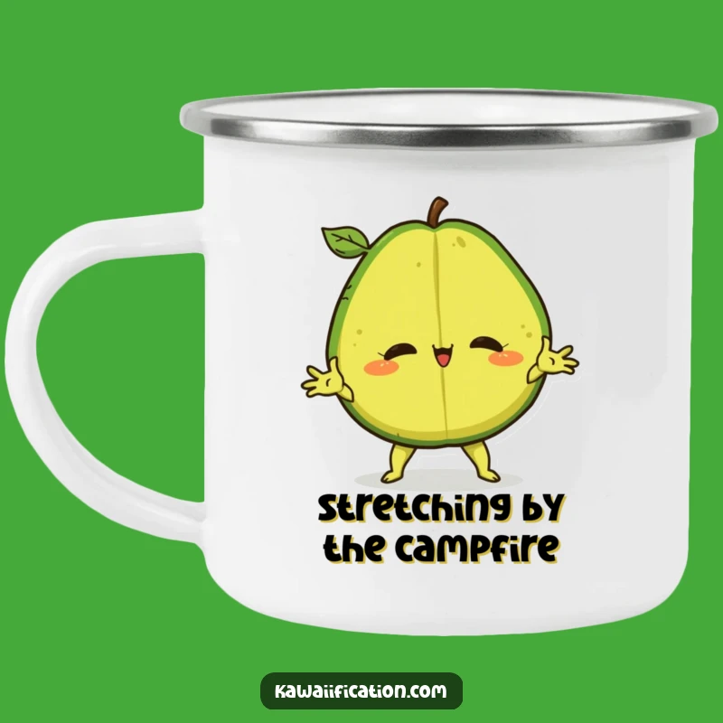 Funny Avocado Split Camping Mug: Confident Eco-Friendly Fruit Cup for a Hilarious Gift