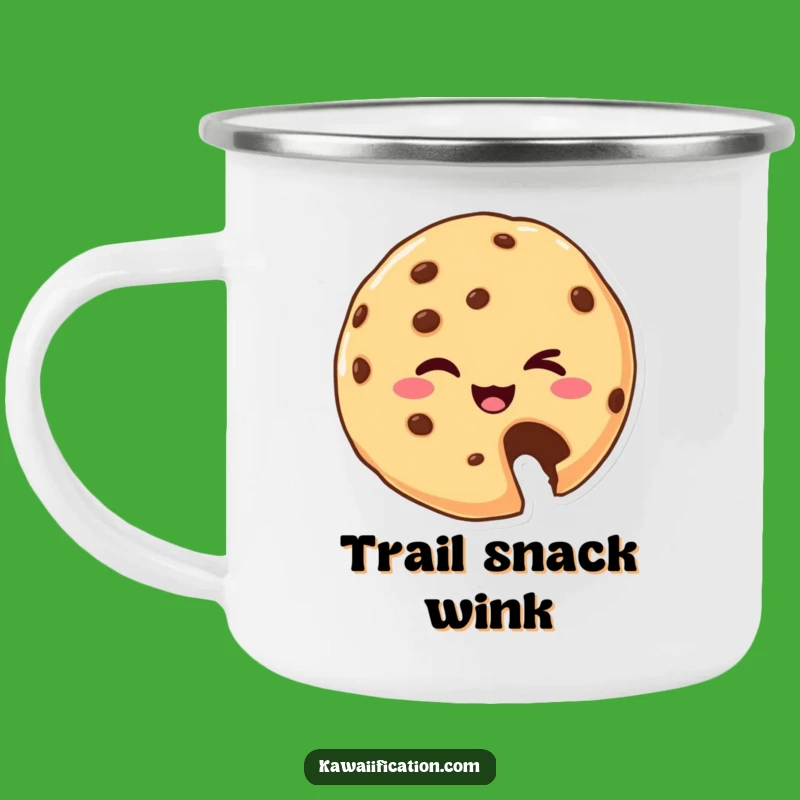 Funny Cookie Bite Camping Mug: Enjoy Your Trail Mix with This Humorous Mug