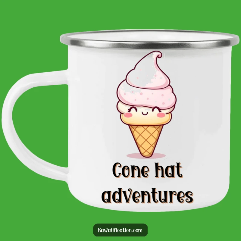 Funny Ice Cream Cone Camping Mug: Enjoy Sweet Sips on Adventures with Humor