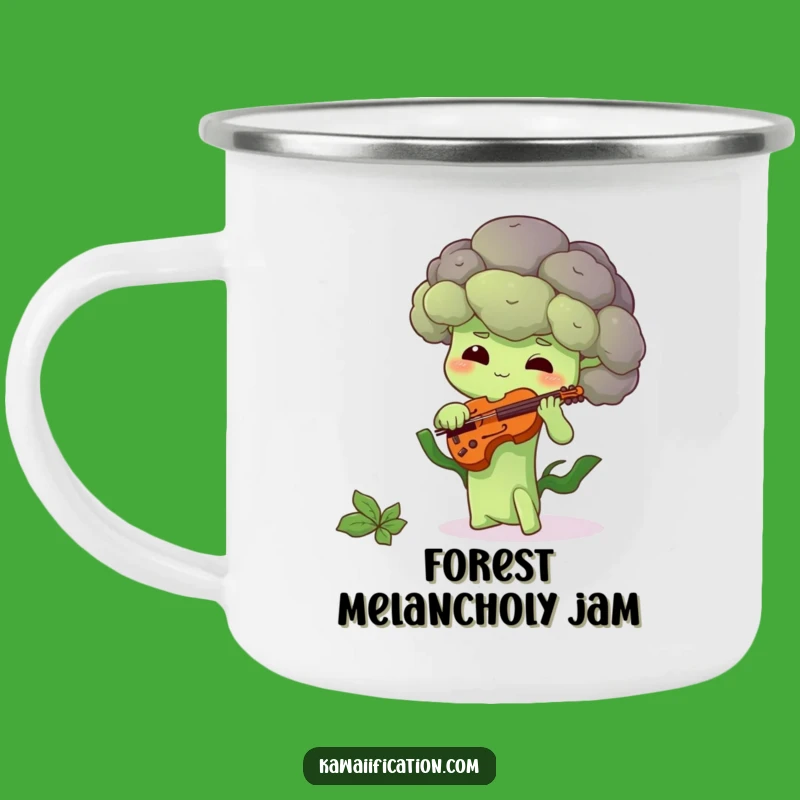 Funny Shy Broccoli Camping Mug: Hilarious Outdoor Veggie Gift