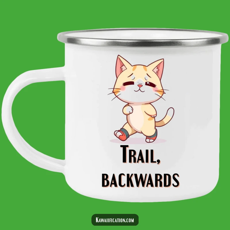 Funny Cat Mismatched Socks Camping Mug: Outdoor Pet Humor