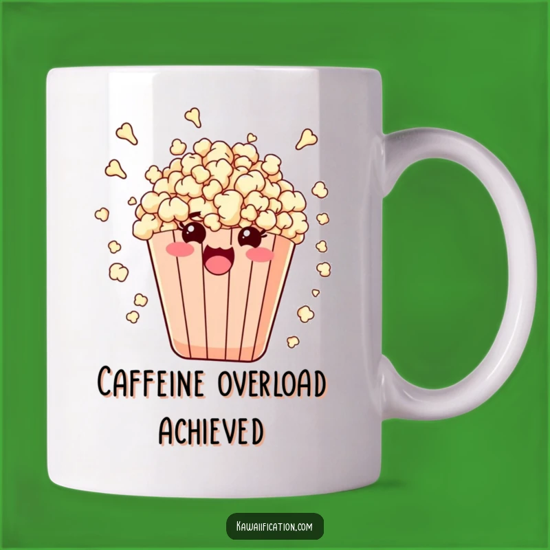 Funny Popcorn Burst Mug: Enthusiastic Snack Lover's Hilarious Coffee Cup Gift