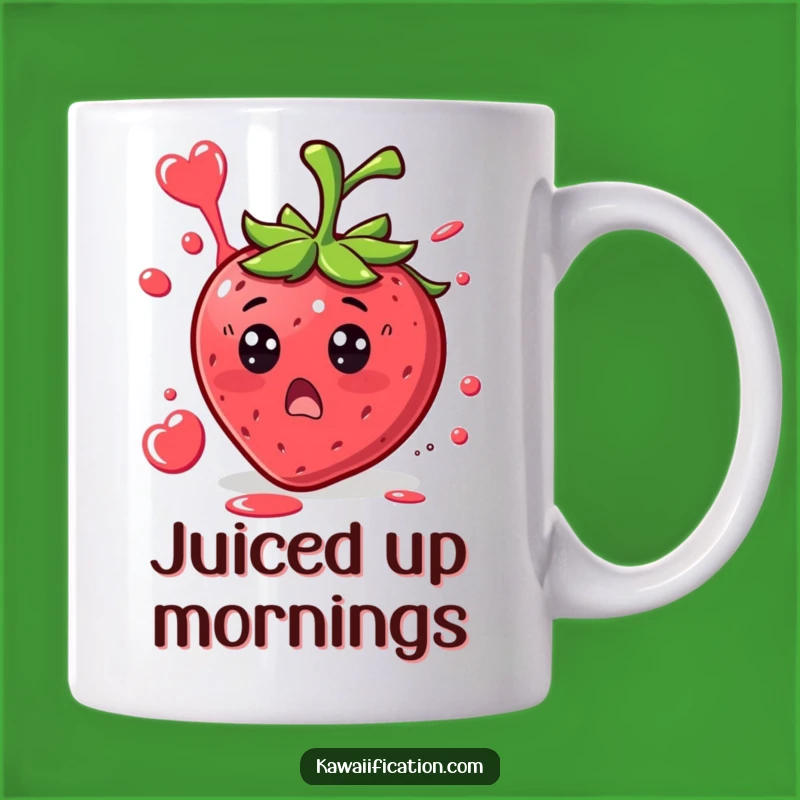Funny Strawberry Surprise Mug - Juice Splatters for a Laugh!