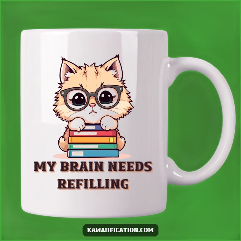 Funny Cat Bookworm Mug - Hilarious Gift for Nerdy Cat Lovers