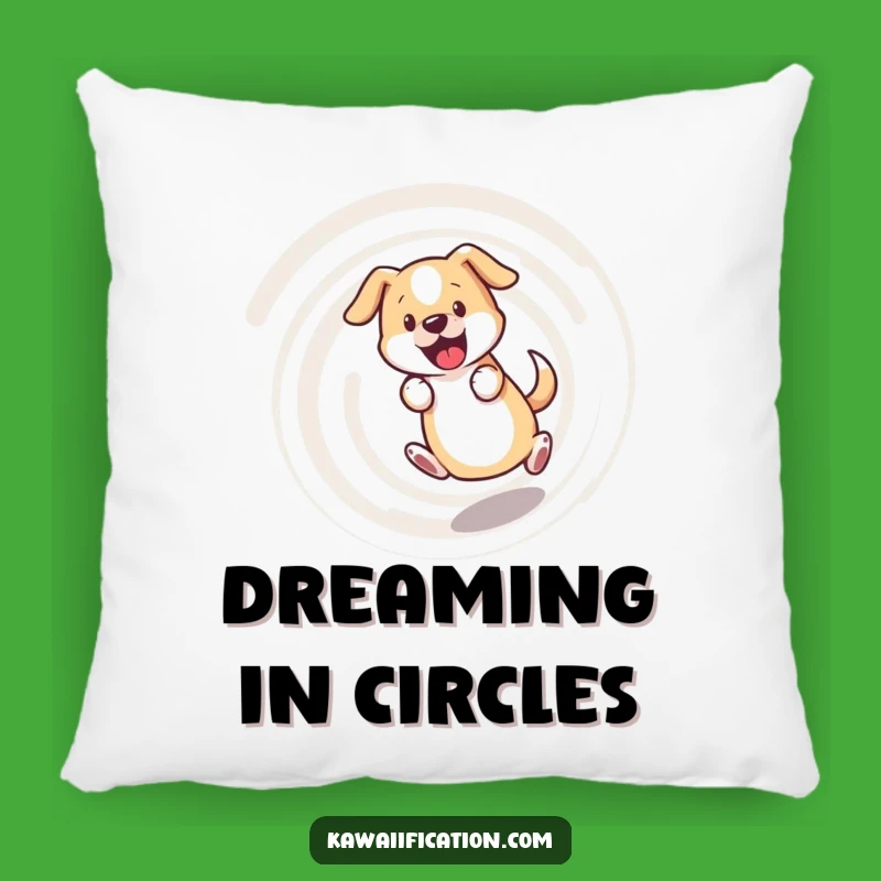 Funny Bewildered Dog Pillow - Cozy Chase Humor, Great Humorous Gift