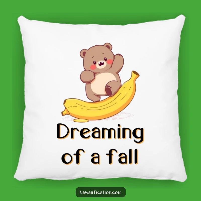 Funny Bear Banana Pillow - Cozy & Hilarious Accent for Nature Lovers