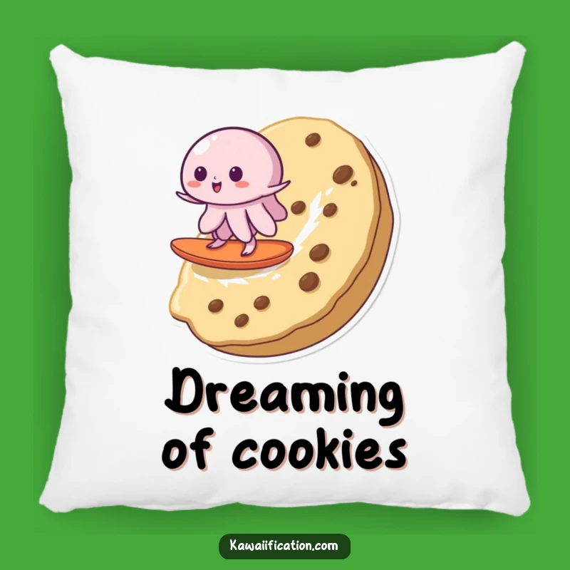 Funny Wobbly Jelly Cookie Surf Pillow - Comfy Hilarious Dessert Accent Decor Gift