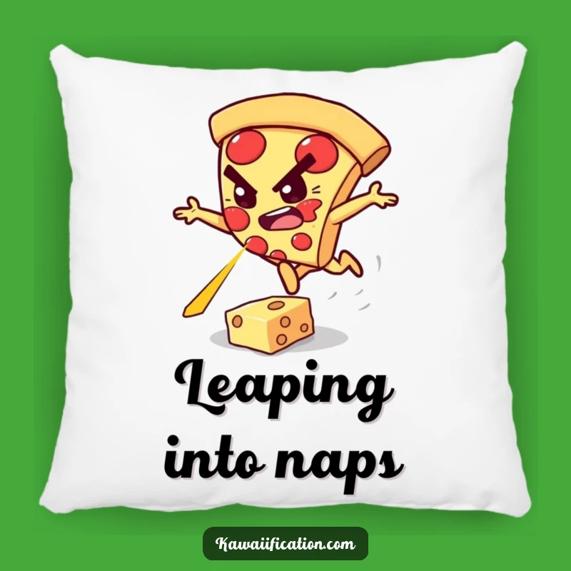 Funny Pizza Slice Pillow: Cuddle Up with a Determined Hero