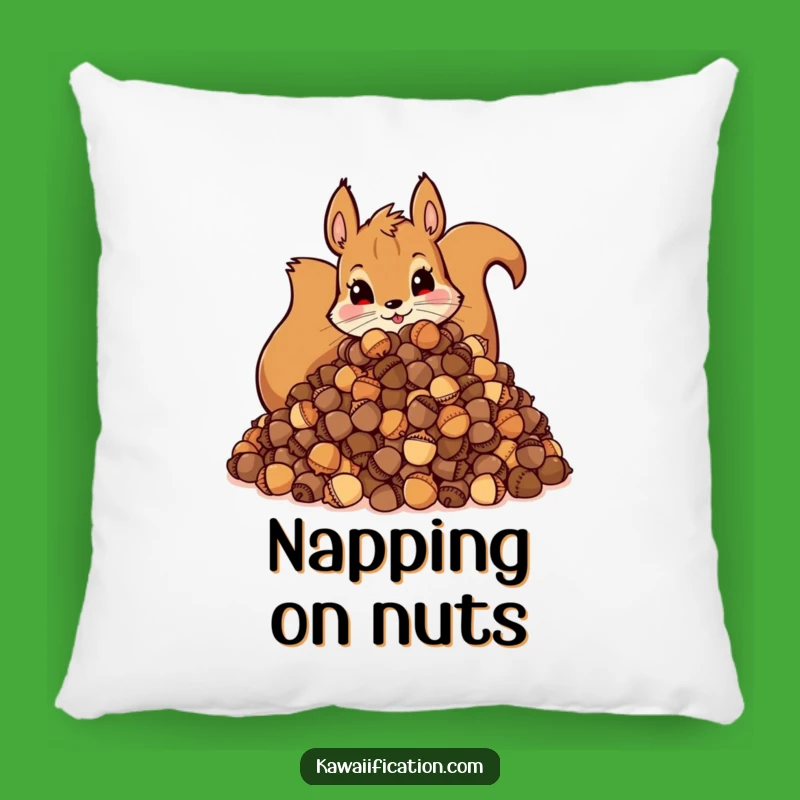 Funny Squirrel Acorn Pillow: Cozy Hoarding Cushion, Perfect Funny Gift