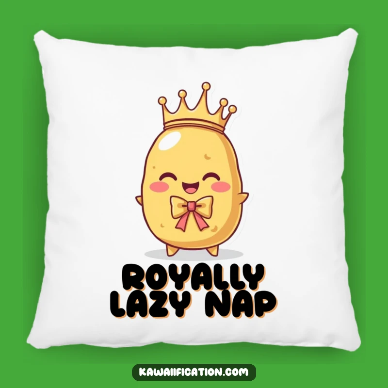 Funny Potato King Pillow: Rest Your Head on Royal Spud Comfort