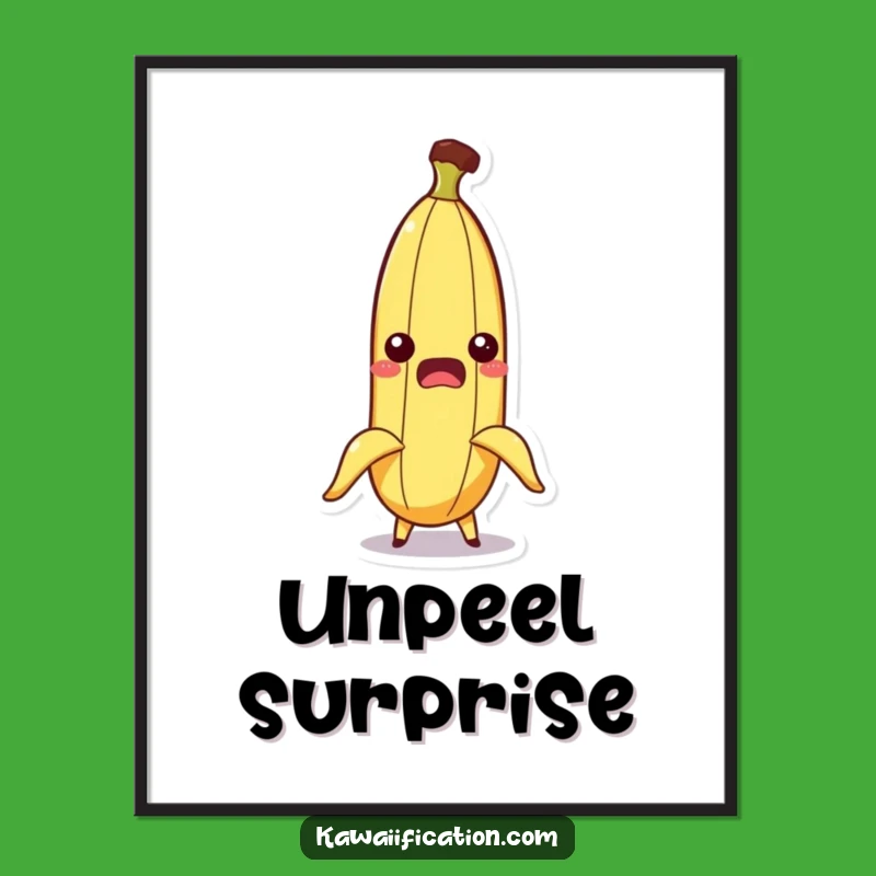 Funny Banana Slip Digital Art: Instant Comical Wall Decor