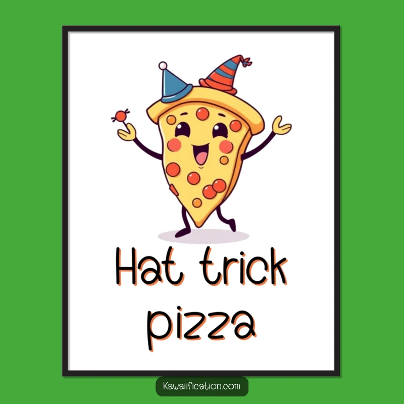Funny Pizza Juggling Digital Print: Instant Hilarious Party Wall Decor
