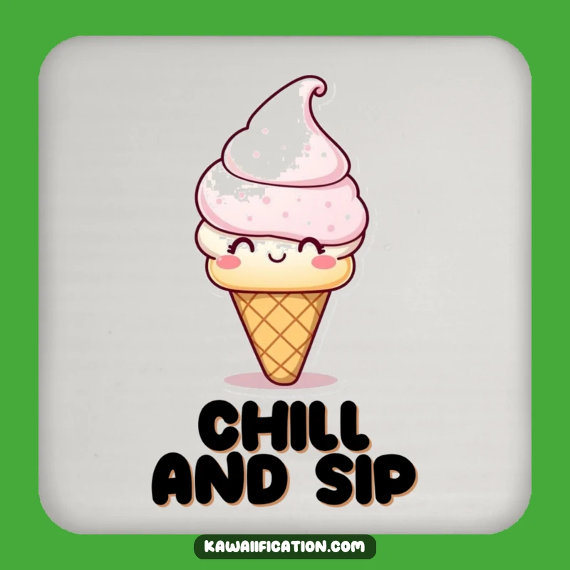 Funny Ice Cream Cone Coasters: Protect Surfaces with Sweet, Humorous Style