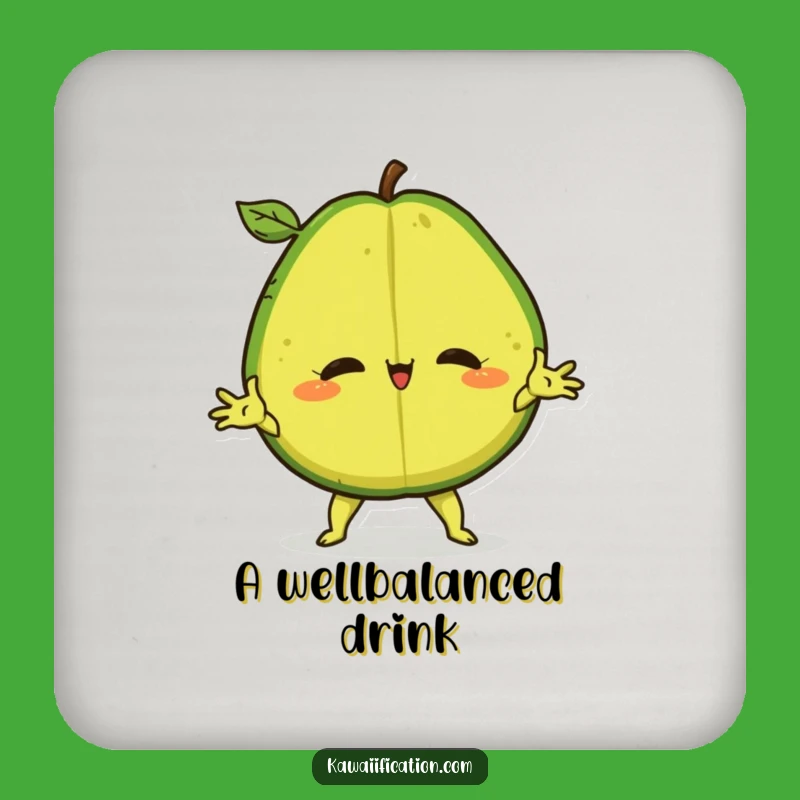 Funny Avocado Split Coaster: Confident Fruit Protector for a Hilarious Gift