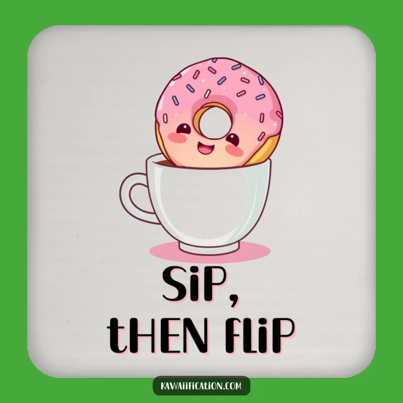 Funny Giggling Donut Coaster Set: Protect Surfaces with Coffee-Lover Humor