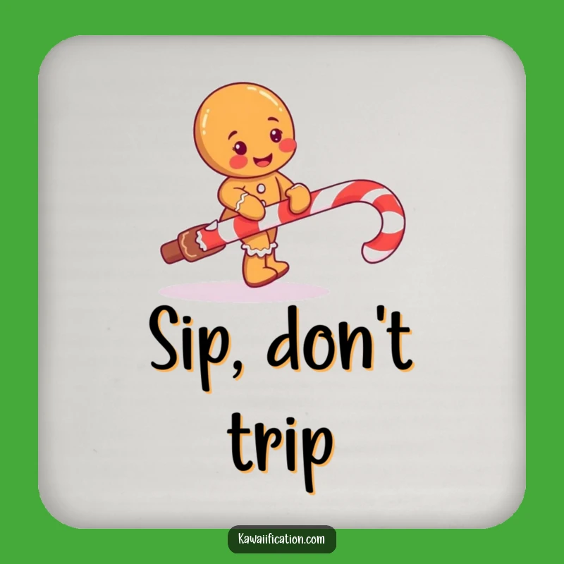 Funny Gingerbread Man Coaster: Protect Surfaces with Holiday Humor