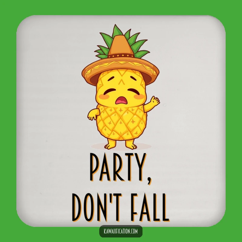 Funny Pineapple Limbo Coaster Set: Protect Tables with Tropical Fun, Gift Idea