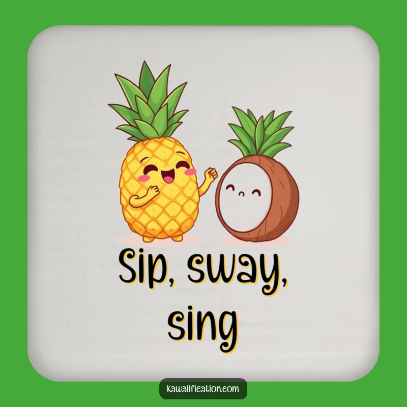 Funny Pineapple Opera Coaster: Hilarious Tropical Accessory Gift