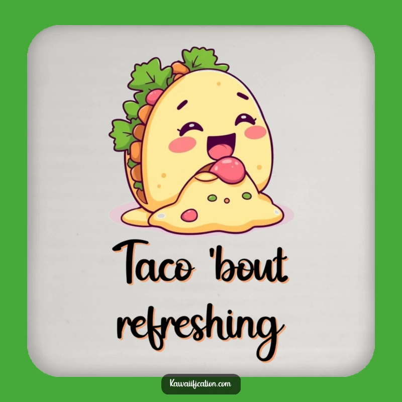 Funny Taco Spill Coaster - Protect Surfaces with Fiesta Fun!