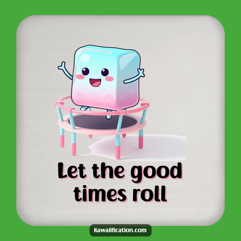 Funny Jelly Cube Candy Trampoline Coasters A Hilarious Set To Protect Your Surfaces