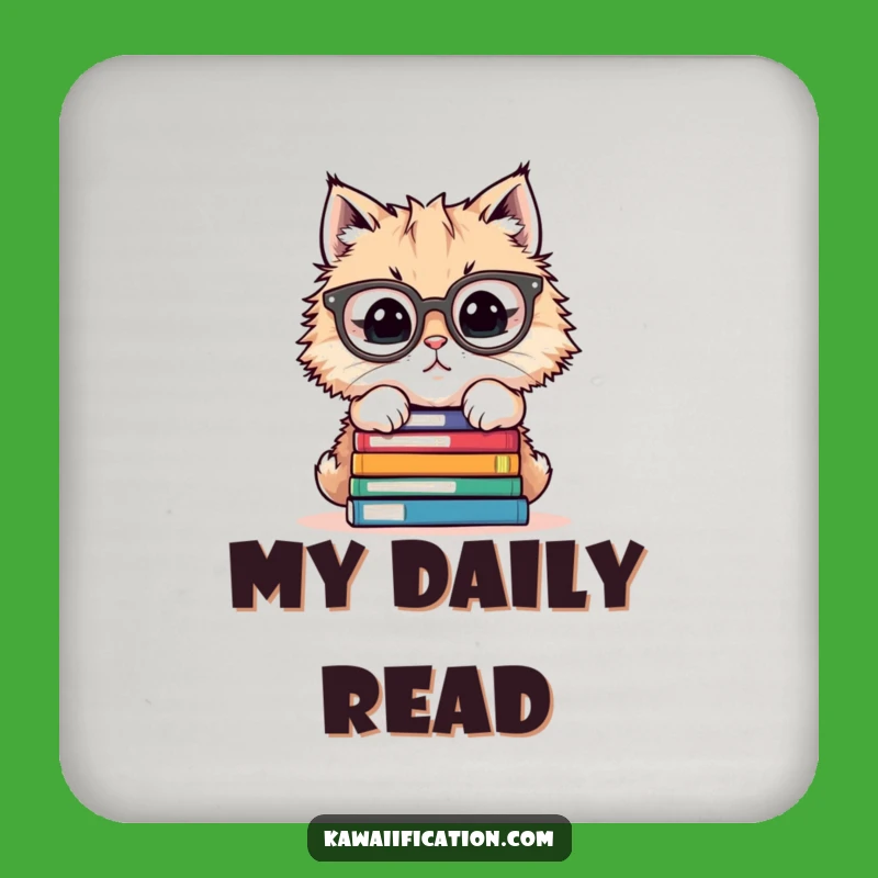 Funny Cat Drink Coaster - Hilarious Gift for Coffee Tables and Book Lovers