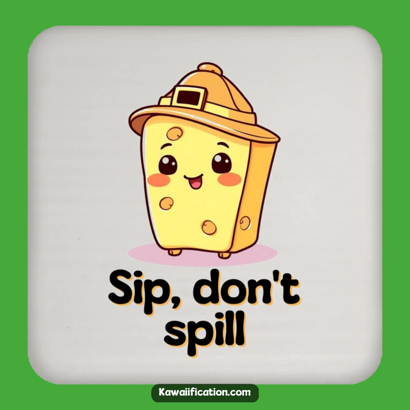 Funny Detective Cheese Coaster Set: Protect Your Surfaces with Humorous Cheesy Style