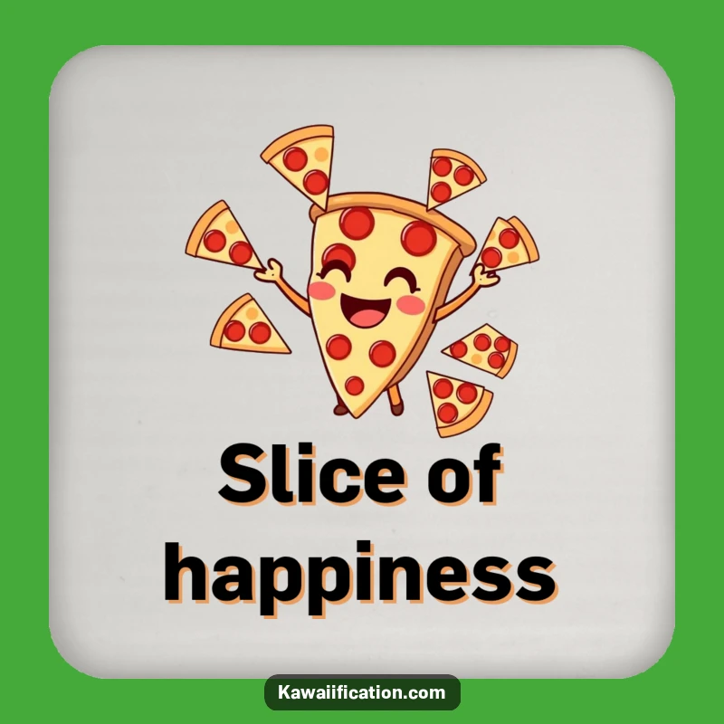 Funny Pizza Juggling Coaster - Hilarious Gift for Kitchen Tables