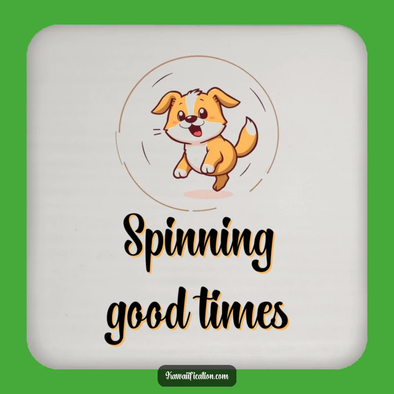 Funny Dog Tail Chase Coaster - Hilarious Gift for Pet-Loving Homes