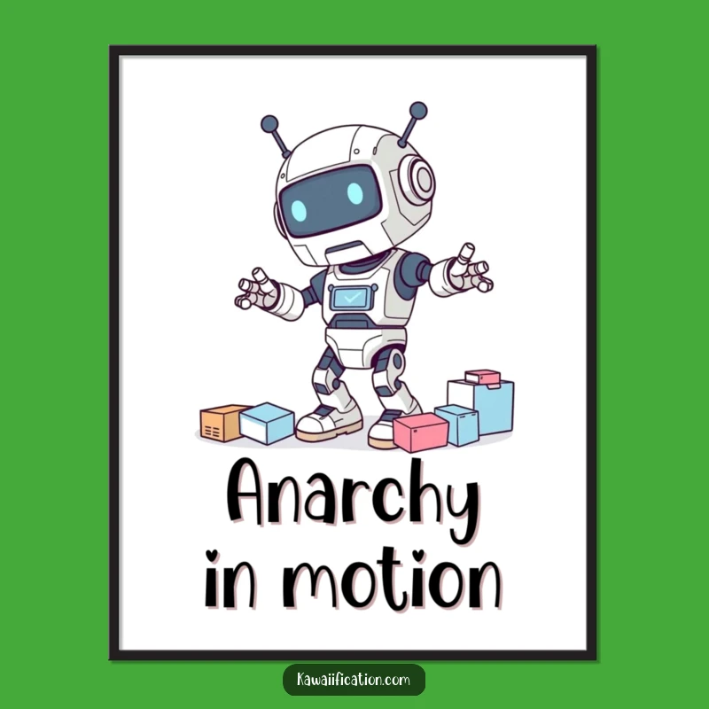 Funny Clumsy Robot Poster: Add a dose of hilarious chaos to your walls with this art!