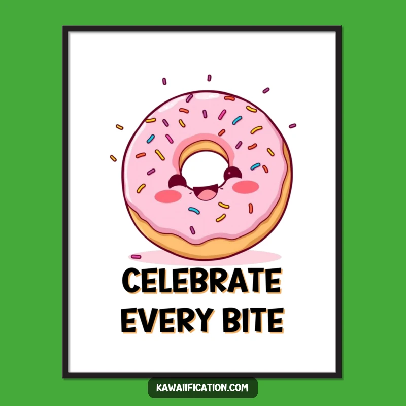 Funny Donut Confetti Poster - Bring Festive Fun to Your Walls!