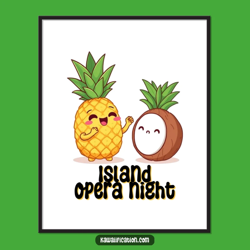 Funny Pineapple Opera Poster: Hilarious Tropical Music Art Gift