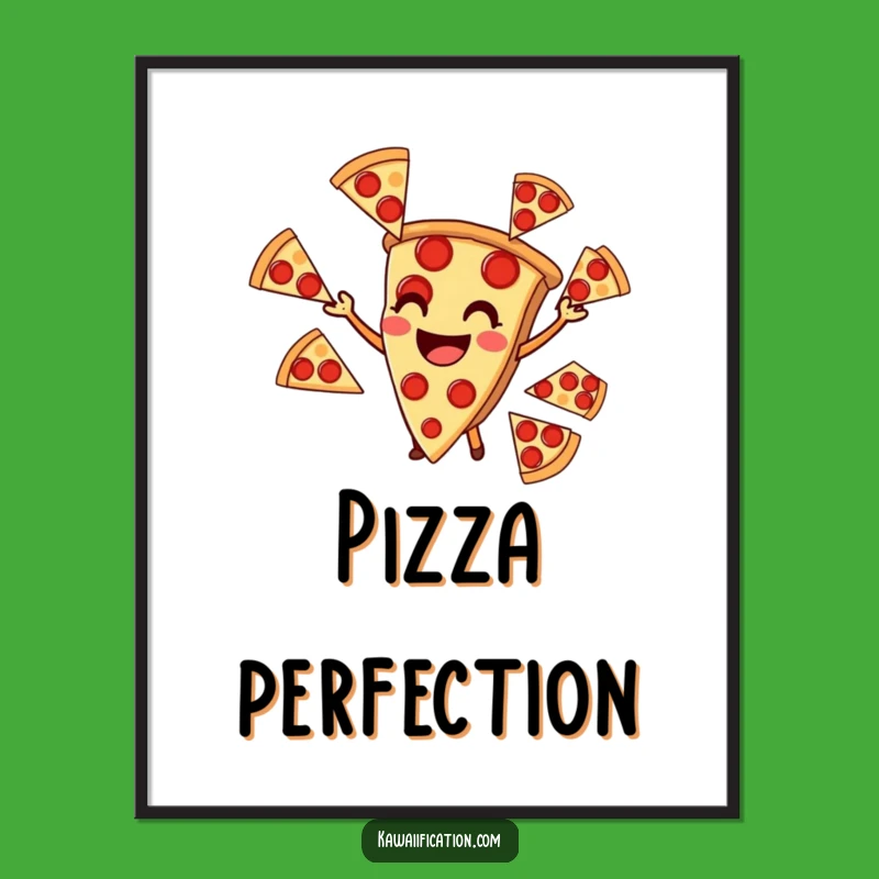 Funny Pizza Juggler Poster - Hilarious Wall Art for Kitchens and Foodies
