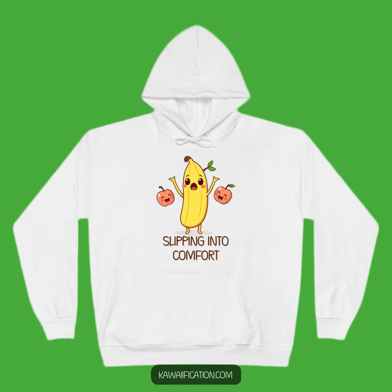 Cozy Funny Banana Peel Juggling Hoodie: Warmth and Whimsy