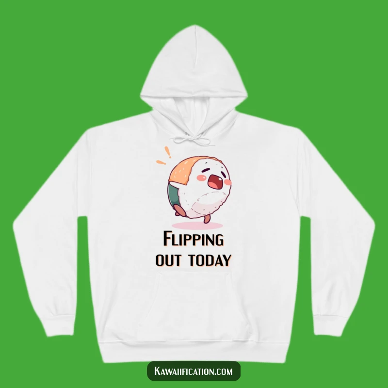 Cozy Funny Sushi Backflip Hoodie: Warm and Humorous Apparel for Sushi Lovers