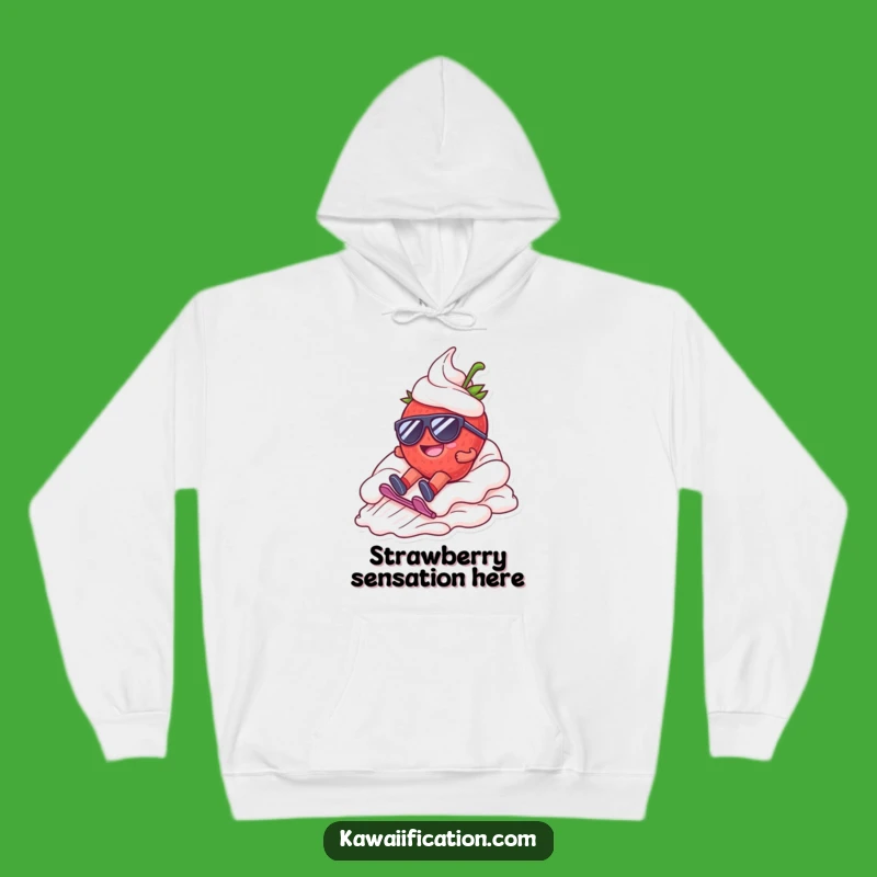 Funny Strawberry Sloth Hoodie: Cozy Summer Vibes, Hilarious Dessert Gift