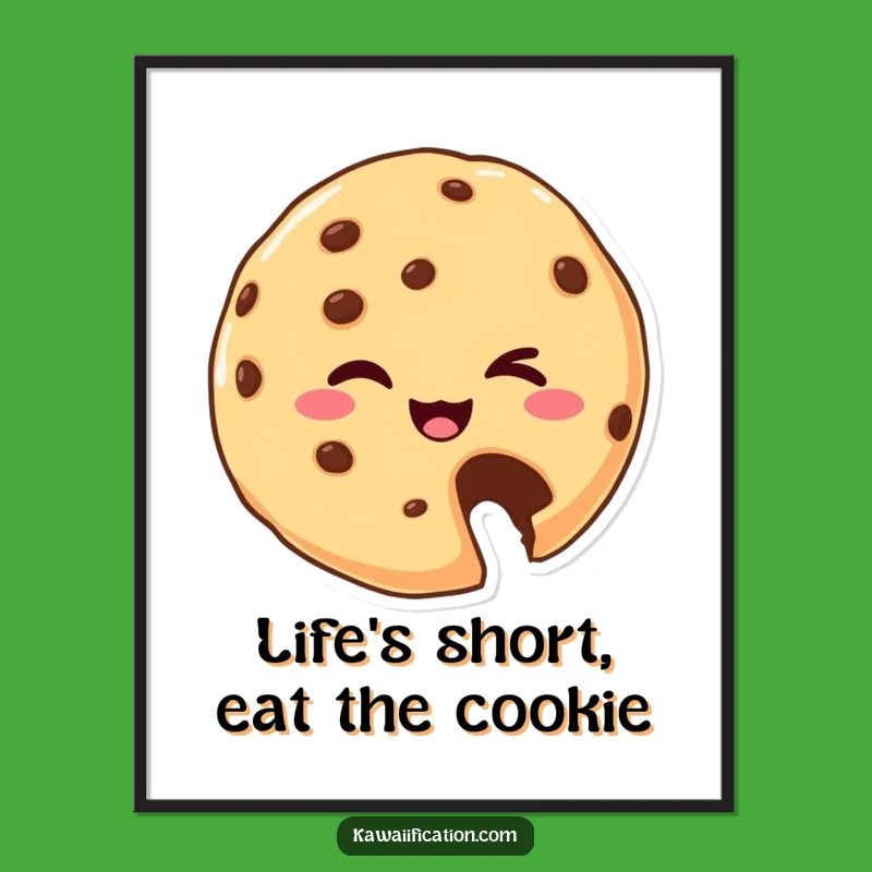 Free Printable Winking Cookie Wall Art: Sweet and Funny Downloadable Decor for Your Kitchen