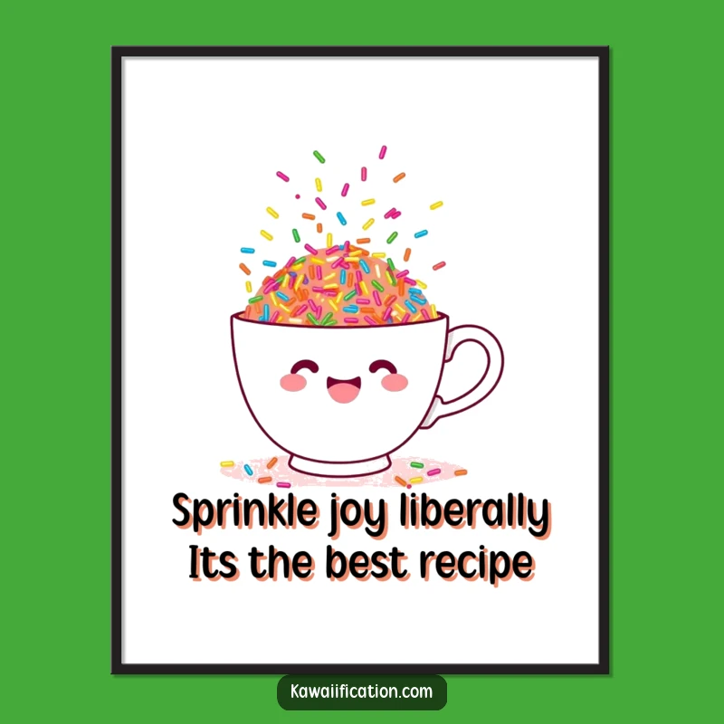 Free Printable Wall Art: Whimsical Sprinkle Overflow - Funny Downloadable Decor for Sweet Lovers