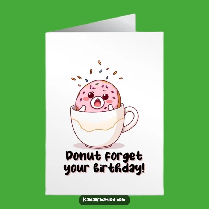 Free Printable Donut Coffee Birthday Card Humorous Gift Download