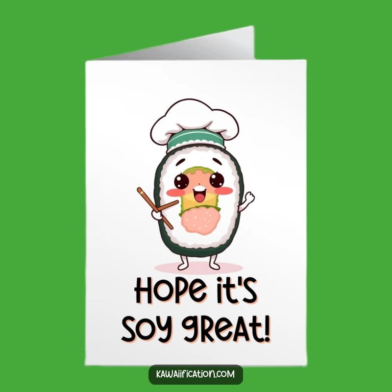 Free Printable Sushi Chef Juggling Birthday Card Humorous Gift Download